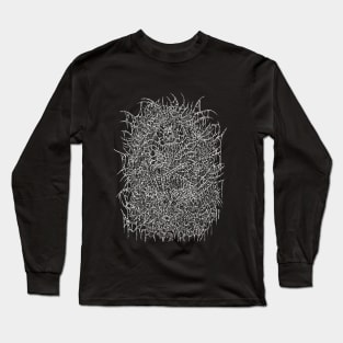 Undead, Skull drawing death metal style Long Sleeve T-Shirt